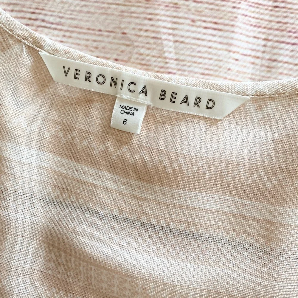 Veronica Beard Natural Bahia Silk Blouse - 6 - Picture 6 of 15